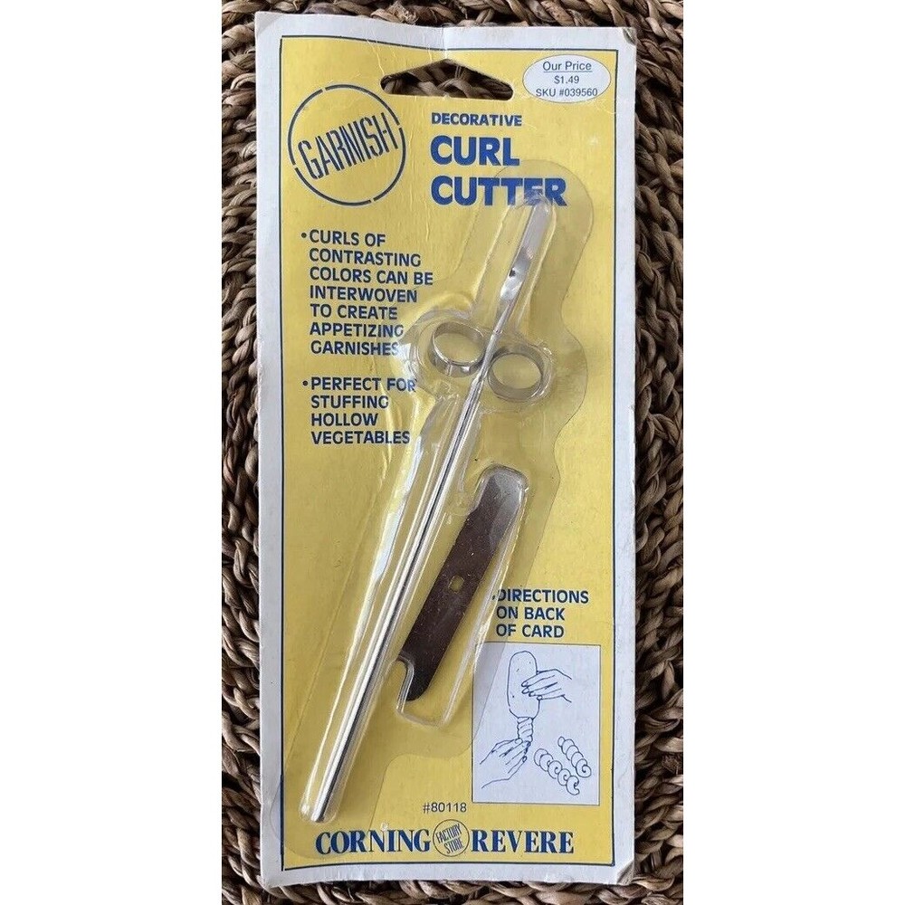 Corning Revere Garnish Curl Cutter Veggies Potato Fruits Catering Vintage New